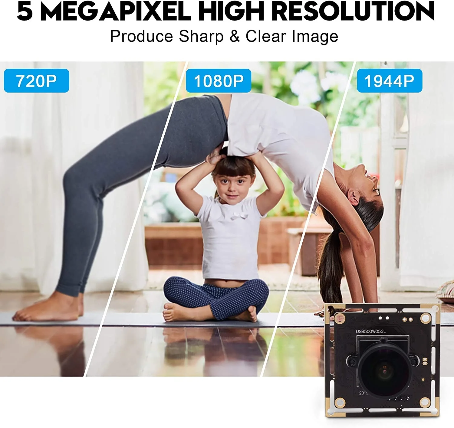 ELP 5 megapixel Aptina MI5100 cmos sensor free driver 5MP usb camera module with wide angle 170 fisheye lens