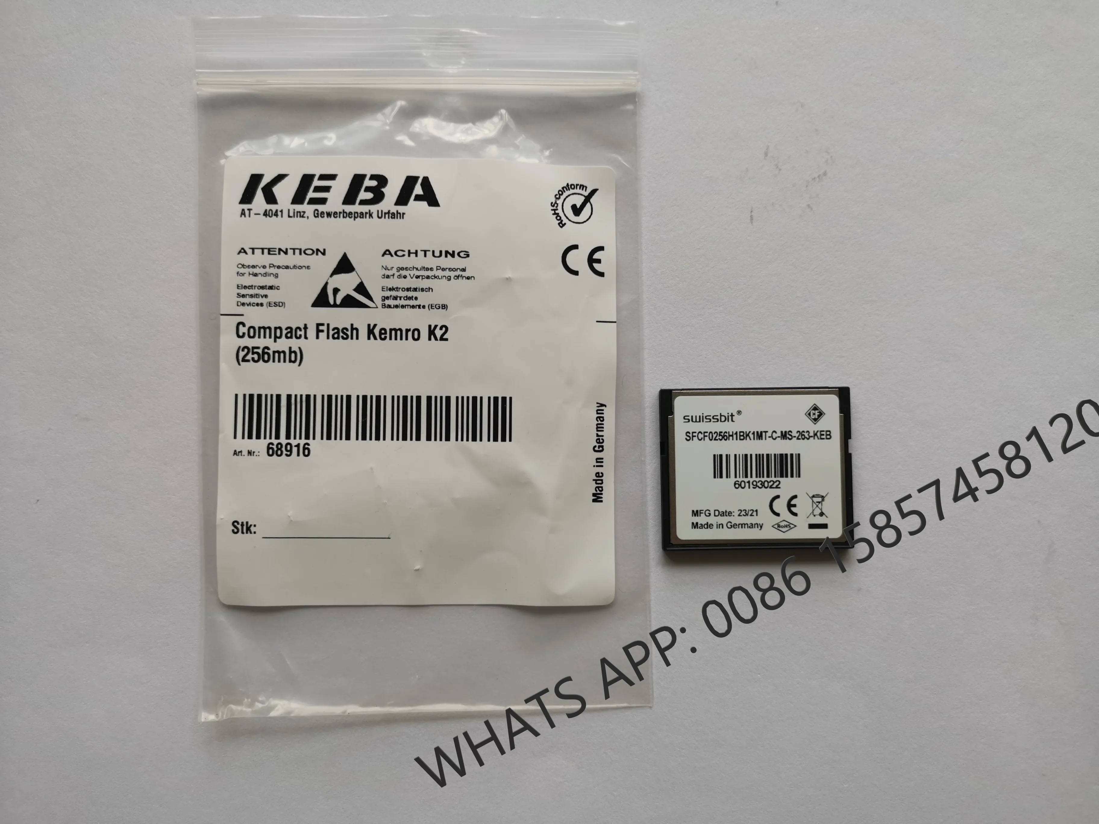 KEBA PLC swissbit Compact Flash Card 256 mb Compact Flash Kemro K2 (256mb) swissbit SFCF0256H1BK1MT-C-MS-263-KEB memory cf256mb