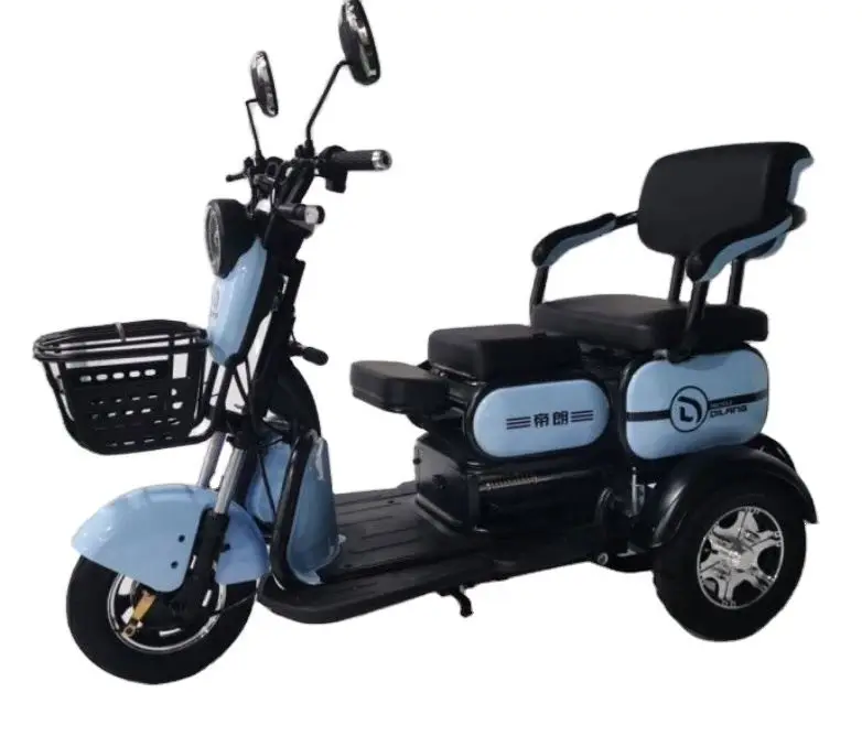 2021 hot selling electric tricycle cargo with  3 seaters mobility scooter for passenger for city