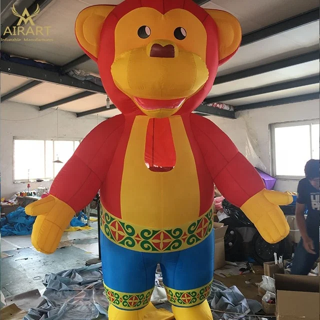 Huge Inflatable Gorilla Monkey , Car Tyre Factory Advertising Customize