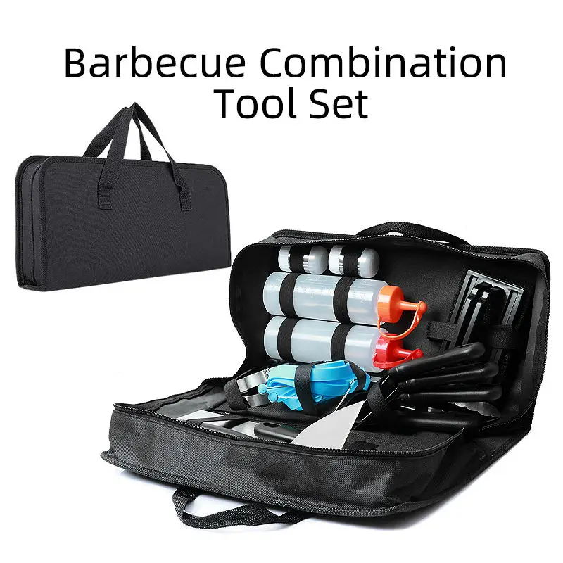 Outdoor Camping Equipment Stainless Steel Barbecue Tools Set Western Food Tools