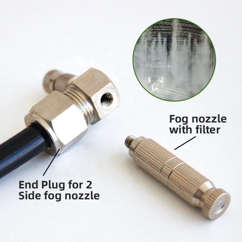High Pressure Fogging System Water Cooling Misting Spray Nozzle Fog Nozzle