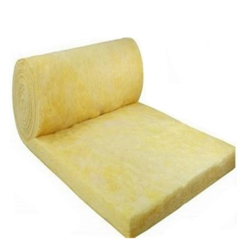 China factory heat thermal insulation materials roofing yellow or chocolate wool fiber felt glass wool blanket