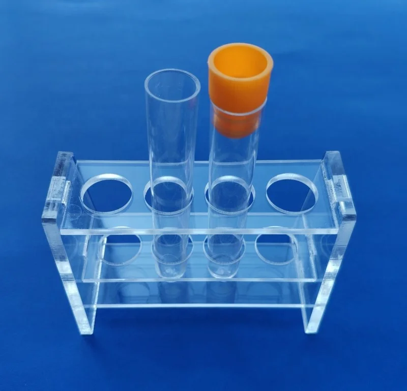 OEM Custom 13mm 17mm 4 position PMMA Centrifuge tube stand Acrylic Test Tube Rack