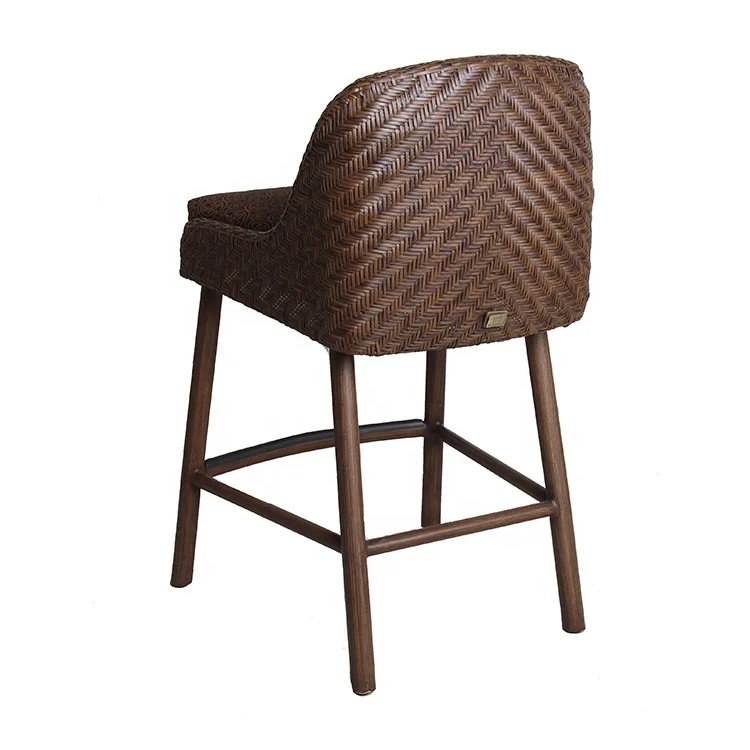 
Comfortable Water Proof PE-rattan Wicker Outdoor Bar Stool Chair 