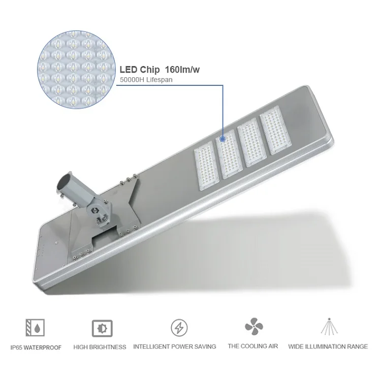 ALLTOP Outdoor Lampara Waterproof Street Light Ip65 50w 100w 150w 200w 250w 300w Integrated All In One Led Solar Street Lamp