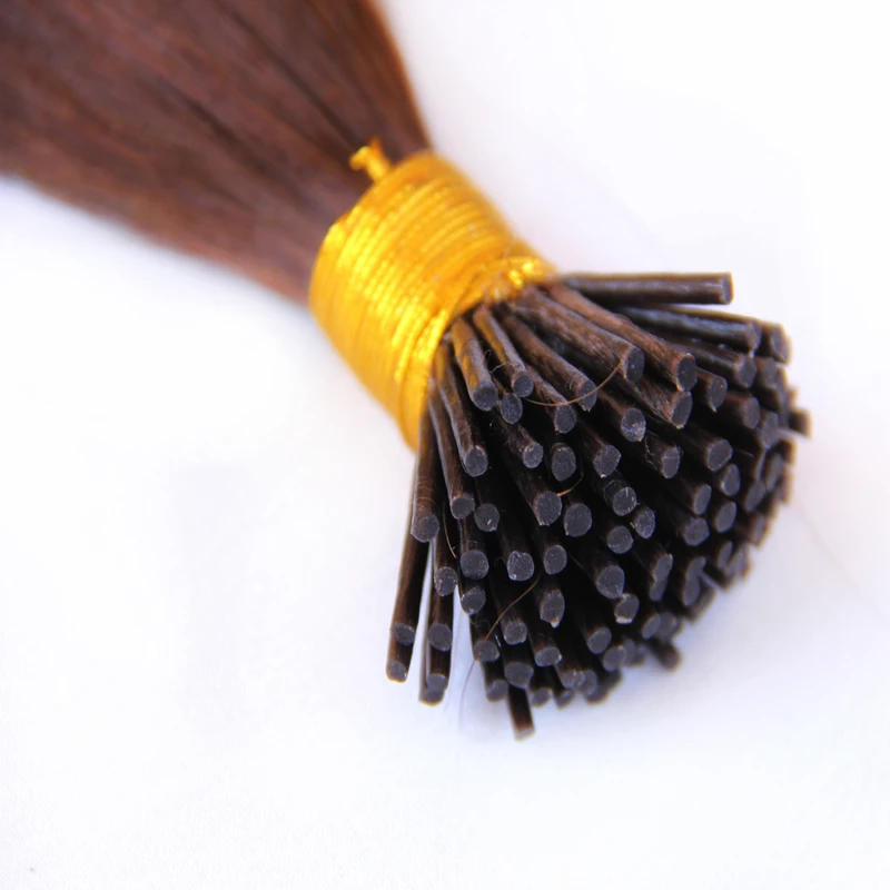 Qingdao suppliers provide high quality  Double Drawn Italian Keratin Prebonded I Tip of 100%  Virgin Remy Martin extensions