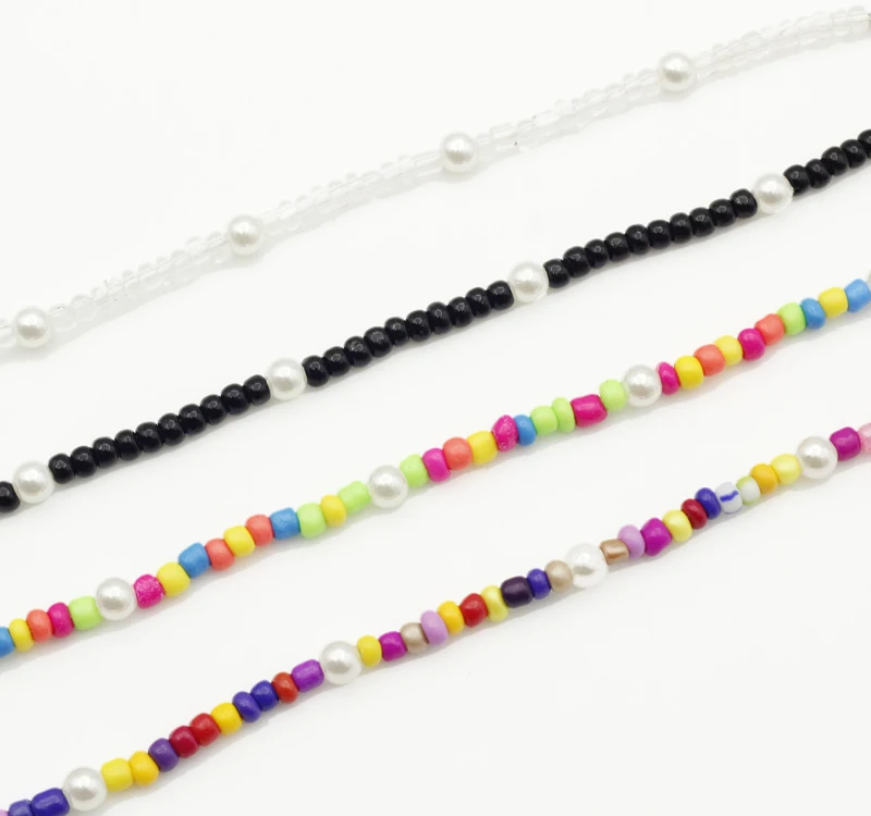 Europe and America Fashion Bohemia Glasses Chian Coloful Pearl Acrylic Face Masking Chain Other Eyewear Accessories for woman