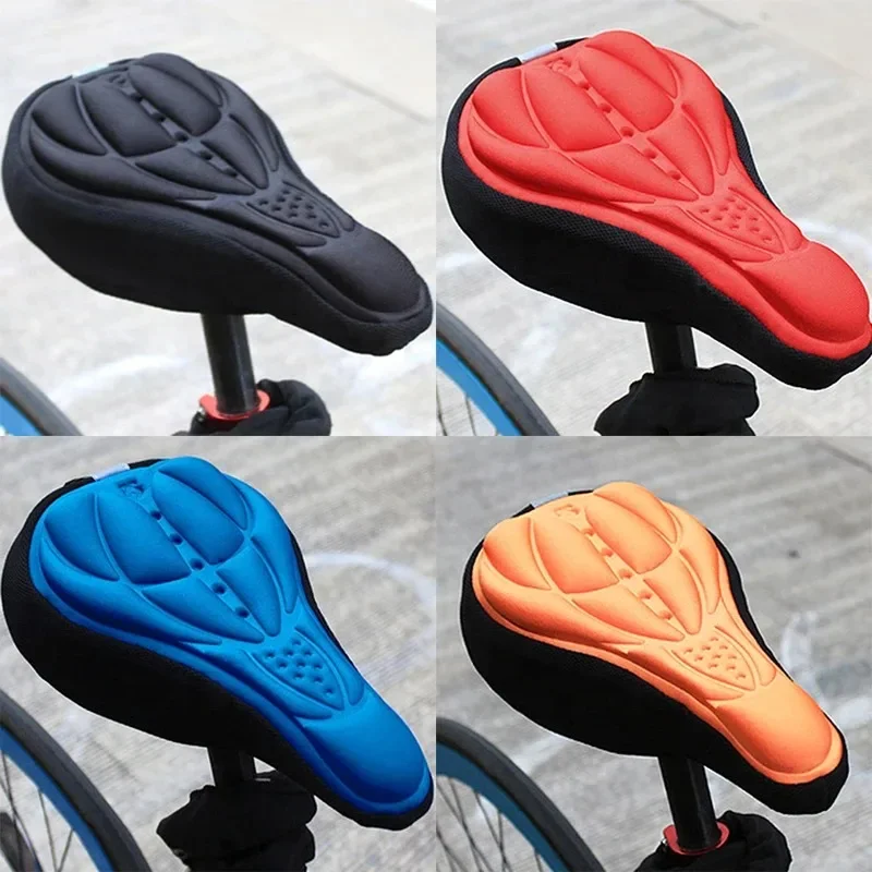 3D Bicycle Saddle Cycling Seat Pad Soft Cover Comfort Breathable Sponge Foam Bike Seat Cover Cushion Mtb Equipment Accessories