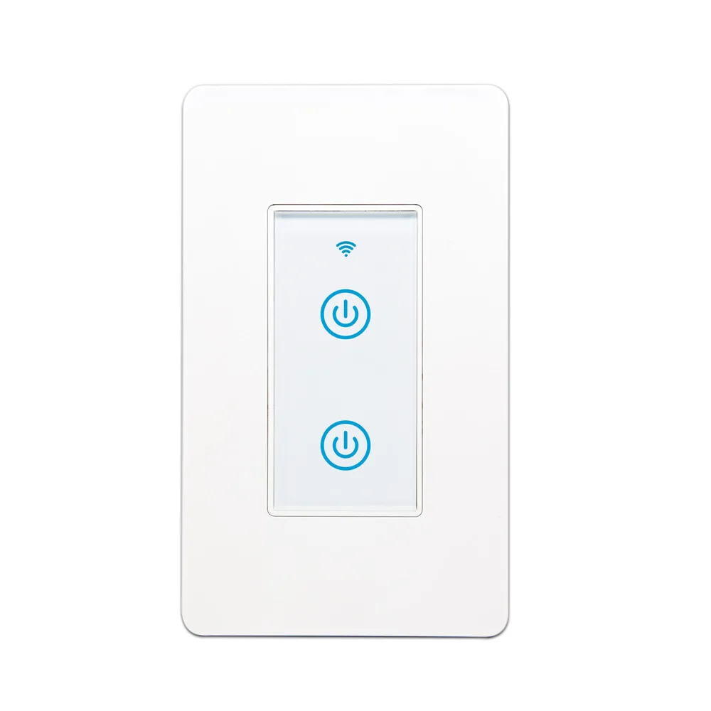 US Hot Homekit Wireless Control 2 Gangs Tuya Smart Home Auto Switch Wifi Smart Timer Wall Switch LED Light Smart Touch Switch