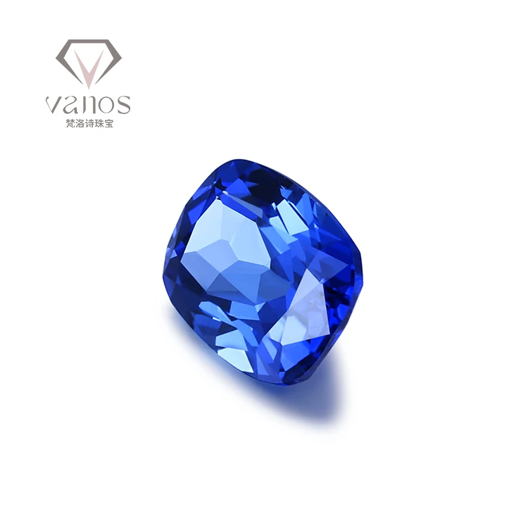 Loose Gemstone Stones Cushion Sapphire Cushion Blue Lab Grown Sapphire in Chinese Environmental Friendly Sapphire