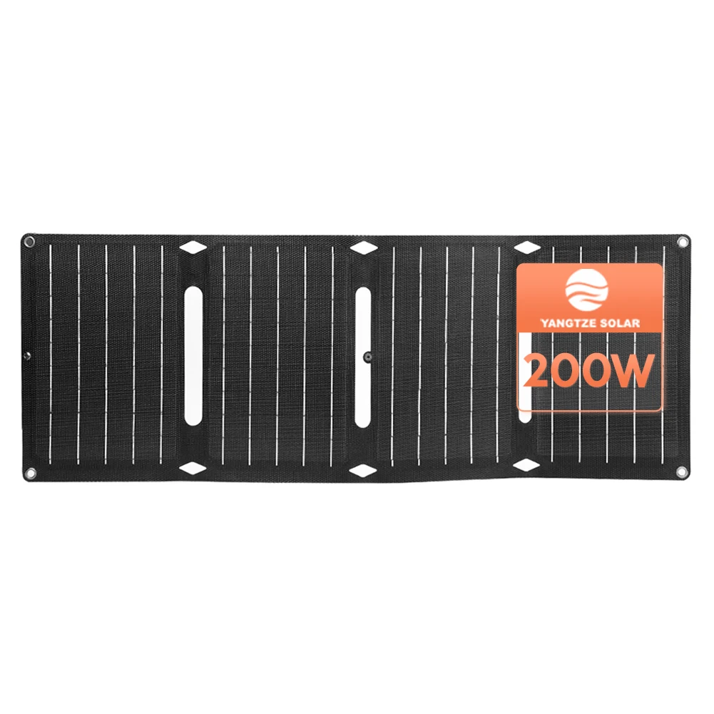 200W Outdoor Portable Monocrystalline Silicon Solar Generator Foldable Kit with White Backsheet and Aluminium Frame