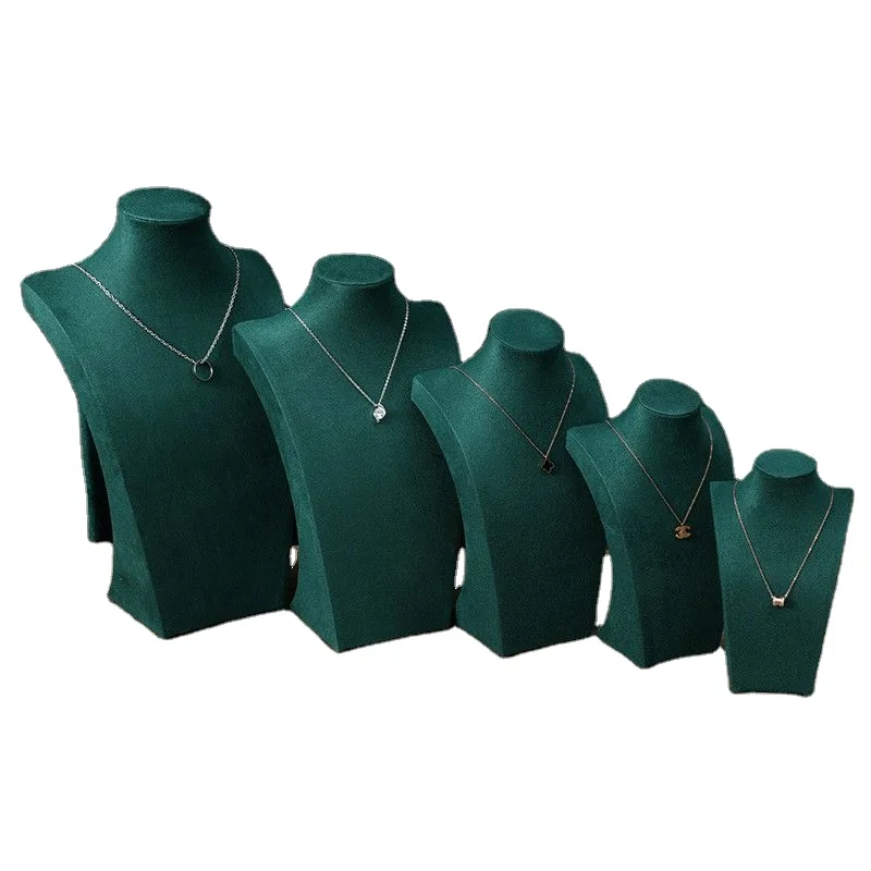 Good Quality Three Colors Mannequin Necklace Jewelry Pendant Display Stand Holder Show Decorate Jewelry Display Shelf 12.5*19cm
