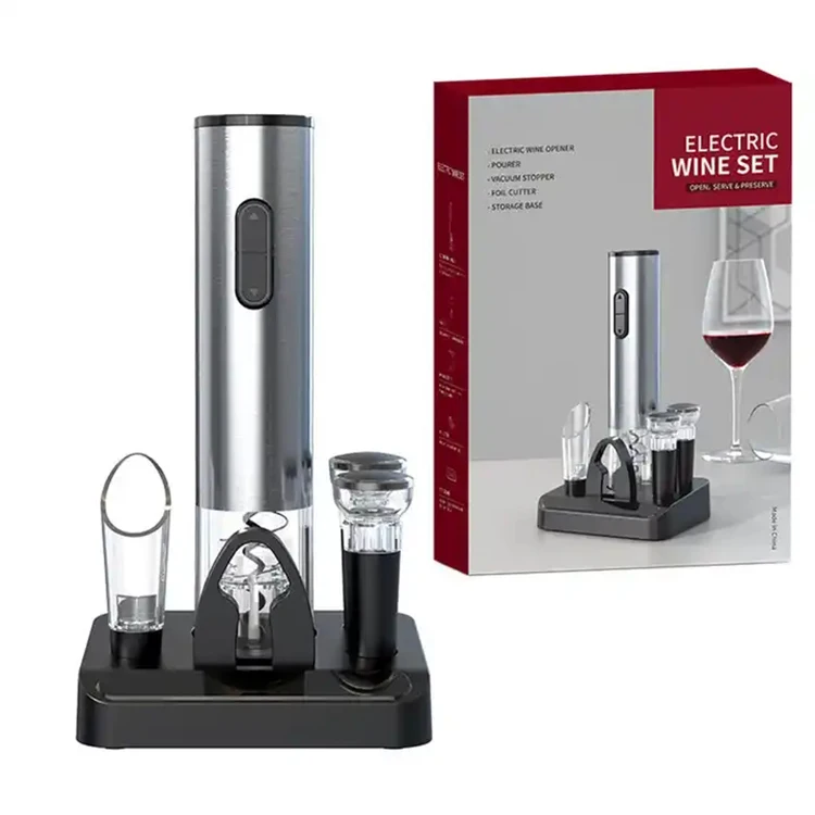Portable And Versatile Automatic Electric Wine Bottle Corkscrew Opener Dry Battery Stainless Steel Electric Wine Opener