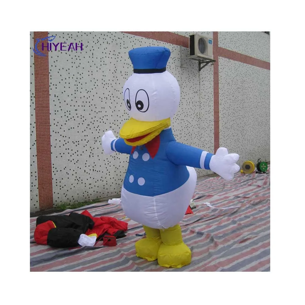 Wear Costume Promotion Moving Cartoon Inflatable Donald Duck Cartoon For Sale