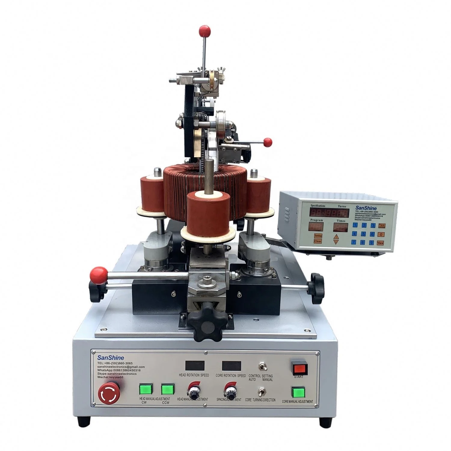 Toroid booster coil winding machine