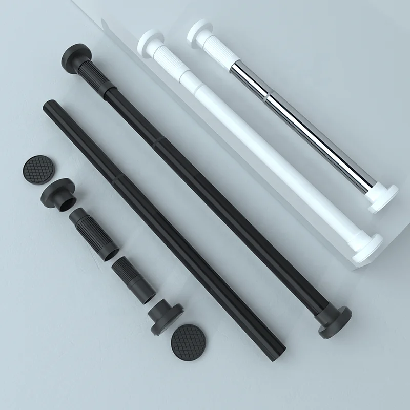Adjustable living Room black malleable cast iron pipe curtain rods and rails with elbow threaded connector pipes nipples
