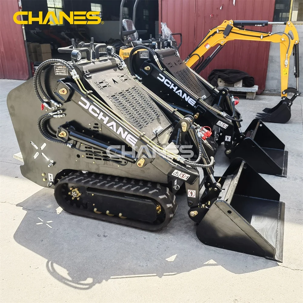 2024 China new mini skid steer loader 23hp   diesel walk behind crawler loader tracked skid steer loader  made in china