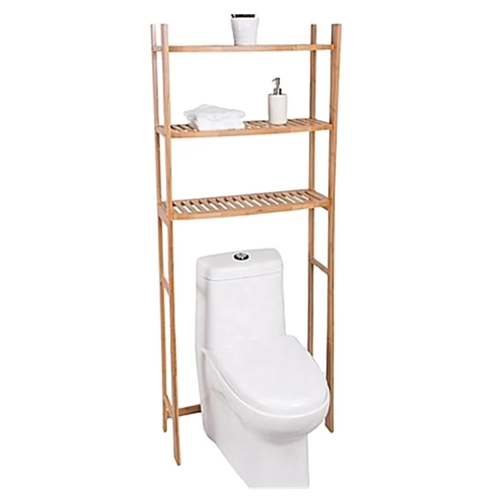 Bamboo Over-the-Toilet Space Saver 3-Shelf Storage Shelves