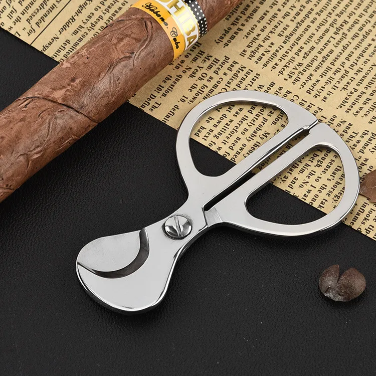 Manufacturers Selling Creative Stainless Steel Cigar Scissors New Cigar Scissors Metal Scissors Wholesale