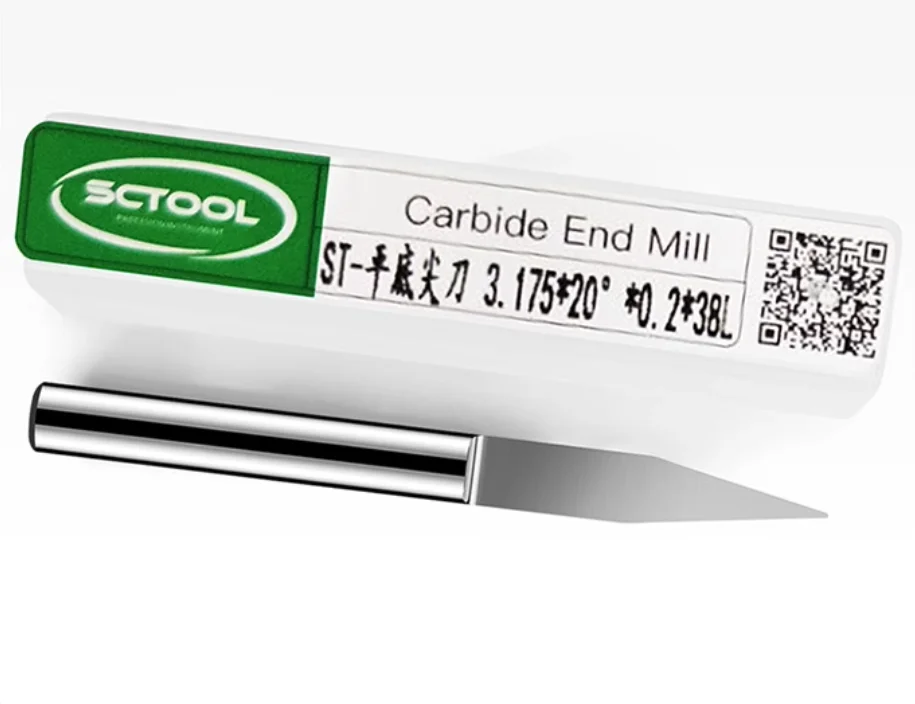 Good Quality 3.175mm 4mm 6mm 8mm shank 10-90 degree Flat-bottomed Sharp Column Knife  for CNC computer engraving machine