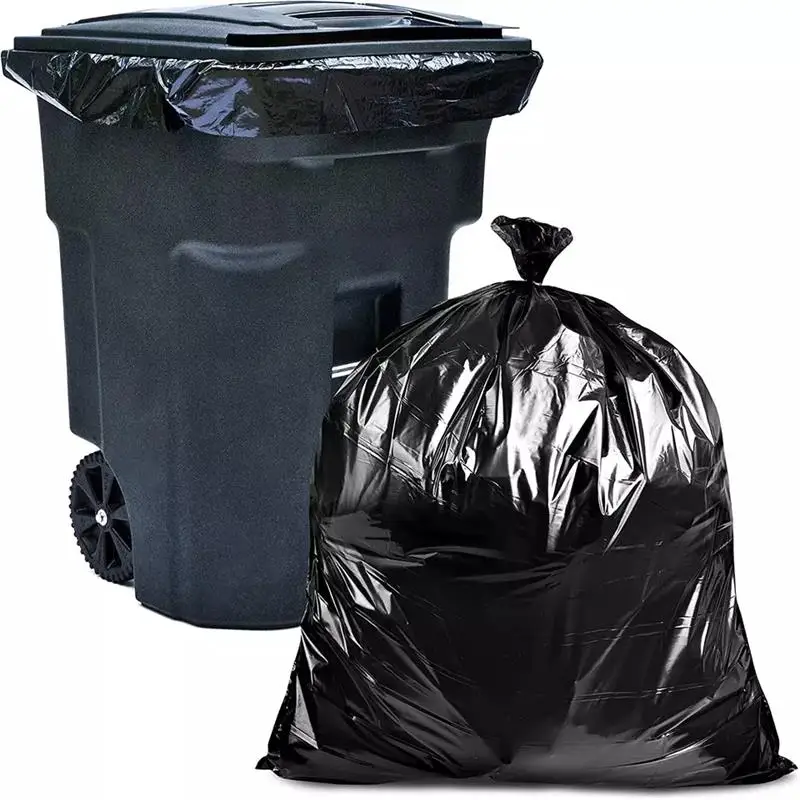 Wholesale Price Heavy Duty Big White Black Garbage Bag Large Plastic Trash Bags Roll 55 Gallon