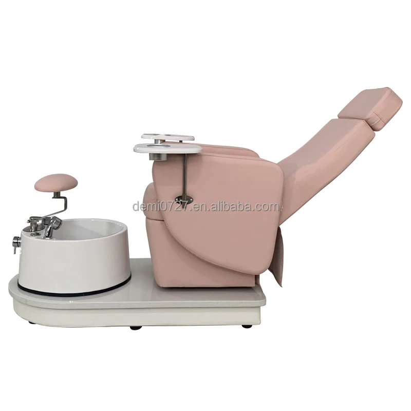Morden design Rotating spa pedicure chair no plumbing recliner spa pedicure chair with lighted bowl