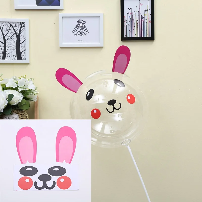 Quality 20inch round Animal LED Bobo Balloons bubble helium balloon