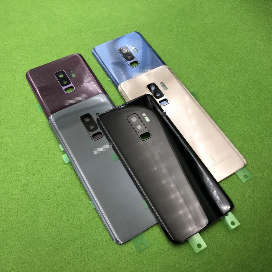  Для Samsung Galaxy S9 Plus G965 SM-G965F G965FD Задняя стеклянная крышка батарейного отсека + задняя