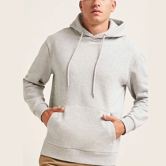 
Casual wholesale high quality 80% Cotton 20% Polyester Fleece Pullover men hoodie 