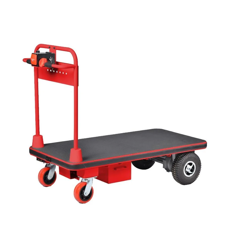 Material Handling Motorized Platform Carrier Electric Battery Hand Cart