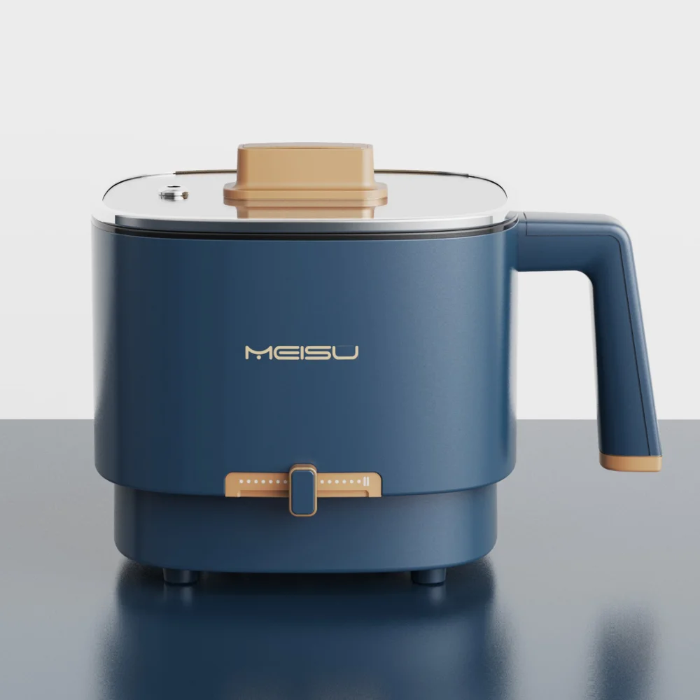 Multi-function Automatic Dual voltage100-240V Travel Ramen Mini Electric Hot Pot Non-stick coating Electric Noodle Cooker