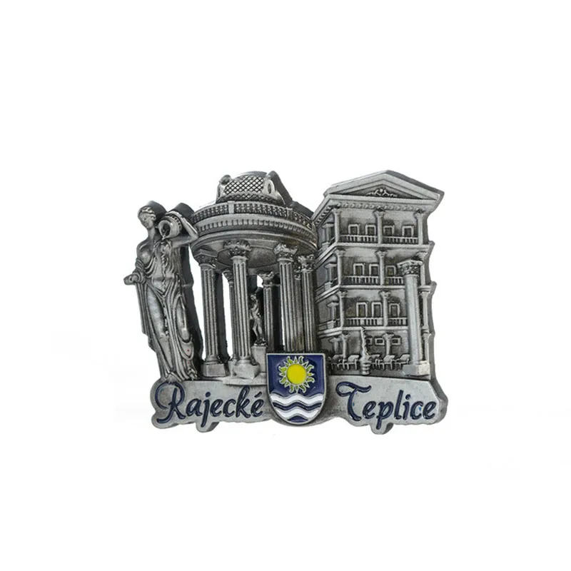 European and American tourism  refrigerator sticker metal commemorative gift  customized zinc alloy magnet refrigerator sticker