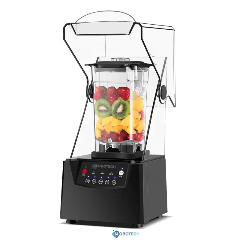 Commercial Juice Extractor Ice Crushers & Shavers Milk Tea Shop 6-Blade Knife Silent With Lid Smoothie Machine Blender