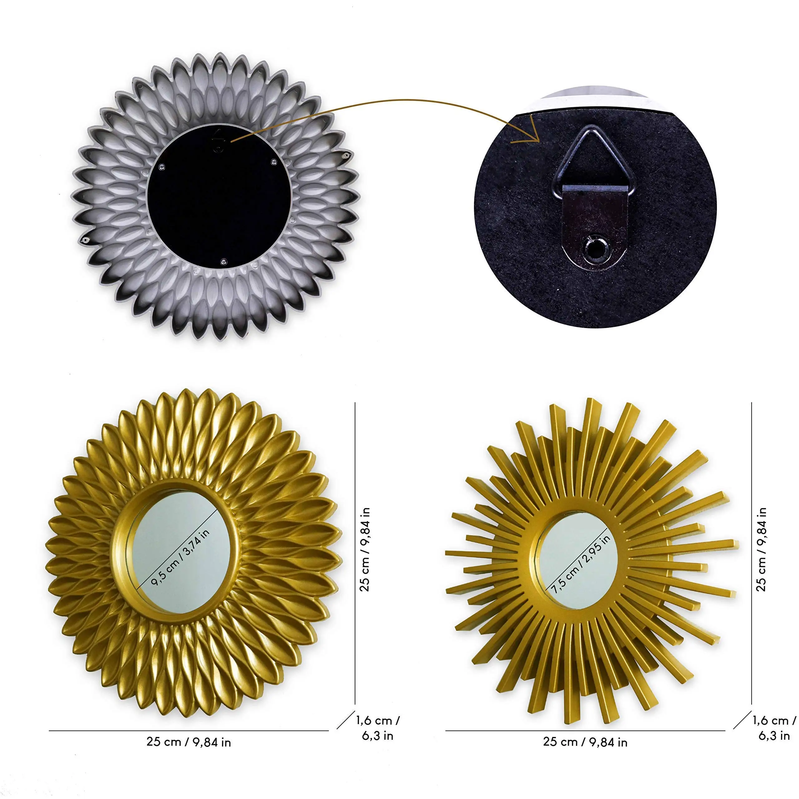 Настенное зеркало круглое мини современная роскошная Скандинавская винтажная акриловая мебель для гостиной домашний декор стекло Золотое декоративное настенное зеркало