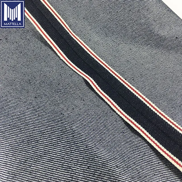 Low wholesale price small quantity japanese stretch twill denim fabric selvedge raw denim