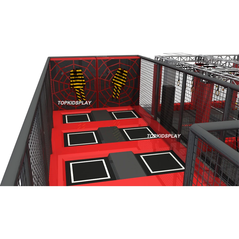Commercial Parkour Trampoline Ninja Warrior Course Customized Ninja