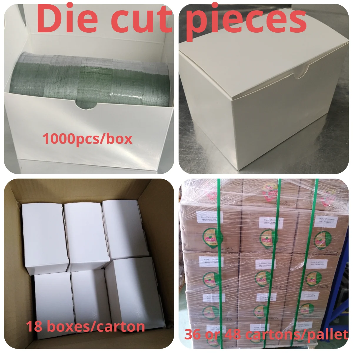 Die cut pieces