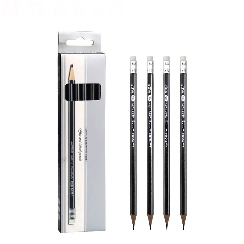 Red Black Draw Bar Red Rod Wood Hb Pencil Classic Cover Red Drawing Sketch Pencil School Supply Pencil