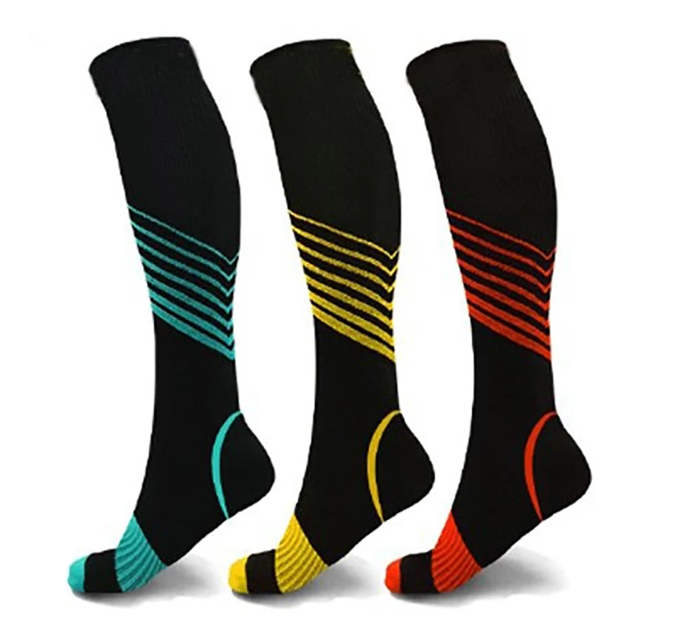 Ankle Support Knee High Socks Breathable Athletic Calf Sports Compression Socks Long Marathon Men Women Basketball Running Socks