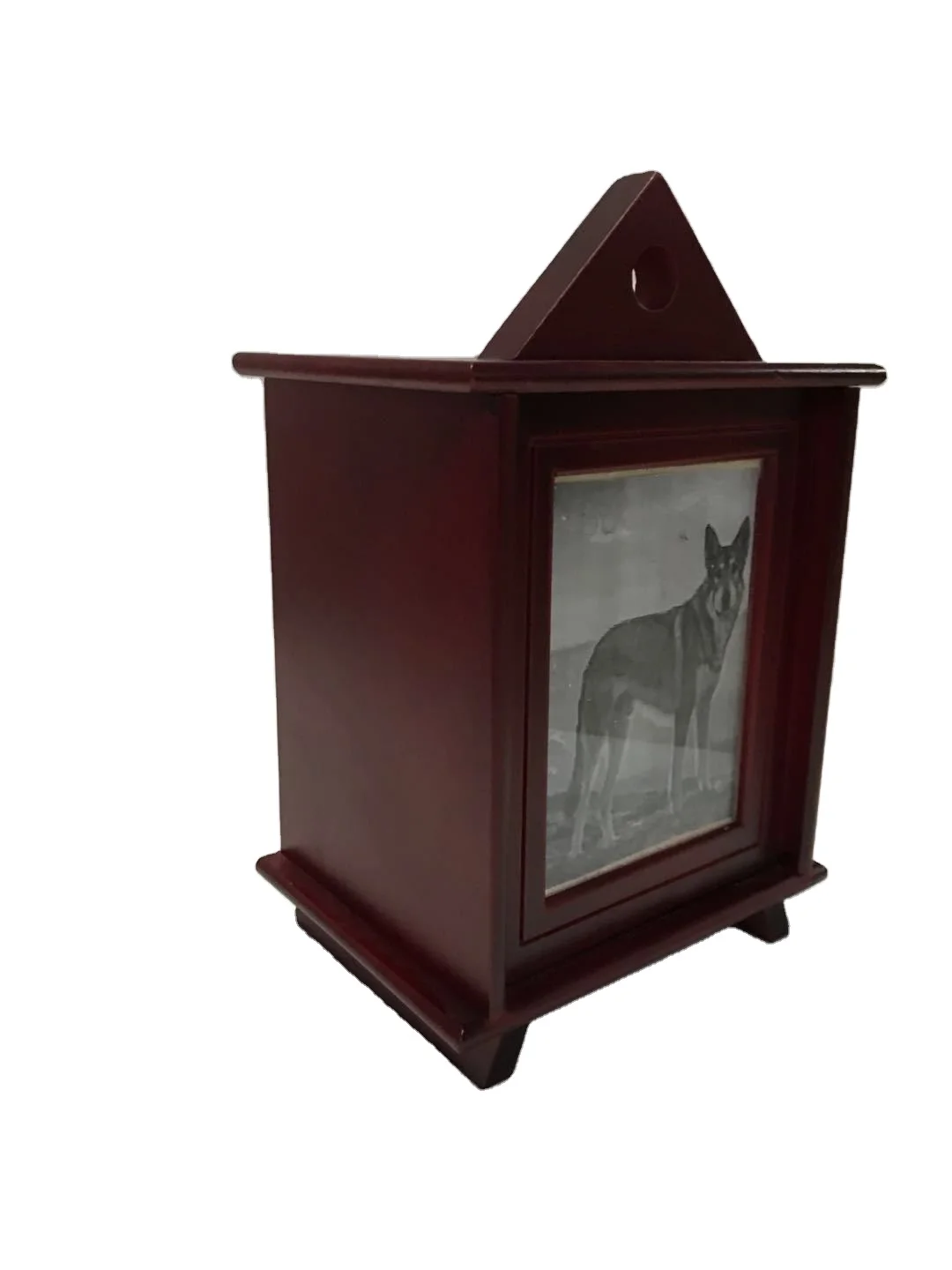 Custom  Really wood wooden pet photo urns Cremation Urn pet cat dog Memorial Urn Casket For Ashes Funeral Supplies