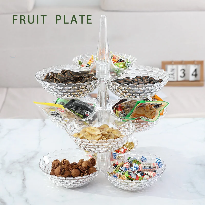 European-style creative multi-layer stackable candy tray snack storage household dried fruit tray