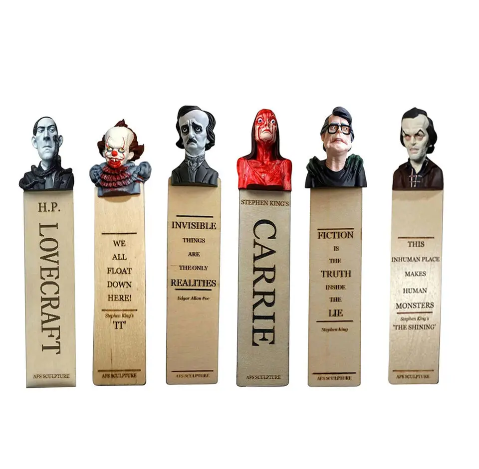 Horror bookmarks - the best gift for fans of horror novels Scarry Halloween Bookmarks, Half-Length Figure Sculpture Bookmarks