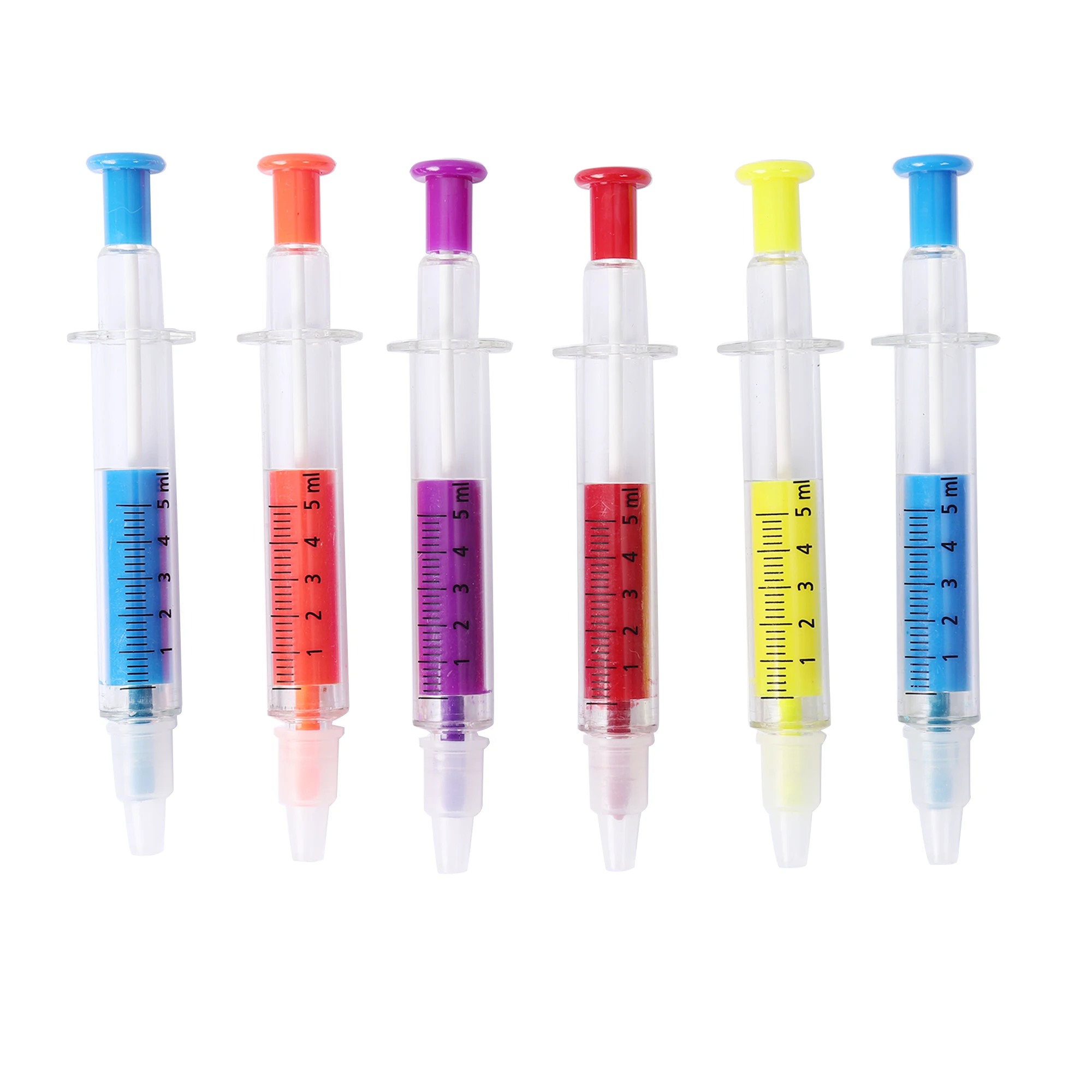Wholesale Direct Sales Custom Good Quality Multi Color Headed Syringe Water color Pens and Highlighter markers for drawing