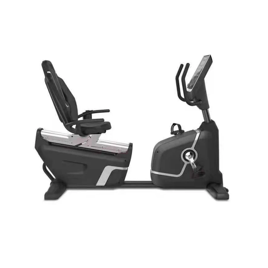 Тренажерный зал оборудование для фитнеса велотренажер Горизонтальный велосипед с магнитным управлением