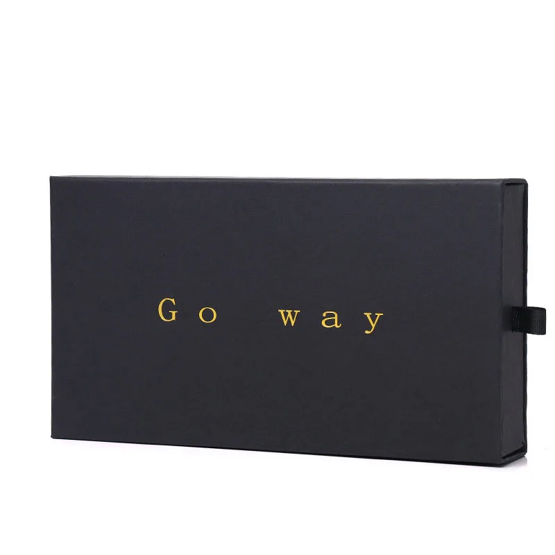 Wholesale Custom Logo Luxury Black Paperboard Drawer Box Eyelashes Cosmetics Artificial Nails Press On Nails Packaging Paper Box