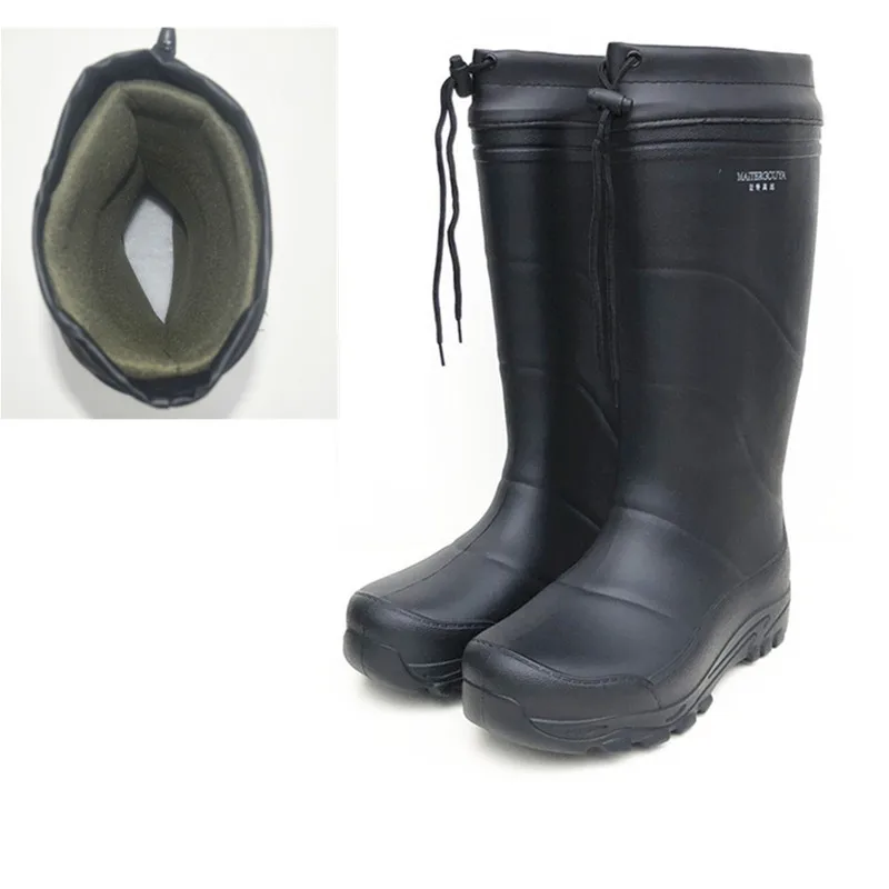 EVA Rain Boots EVA Lightweight Super Anti-Wearable Fishing Winter Waterproof Removable Liner Adjustable Cuff Waterproof Boots