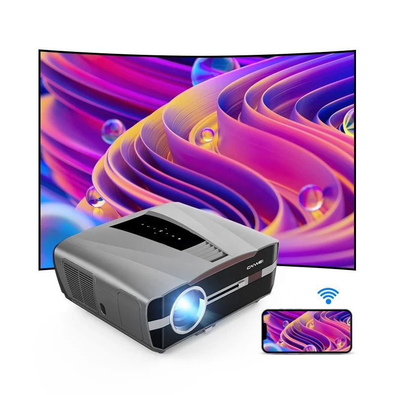 Caiwei Projector support 4k HD LED Cinema Movie lcd Projector Home Theater Movie Projector