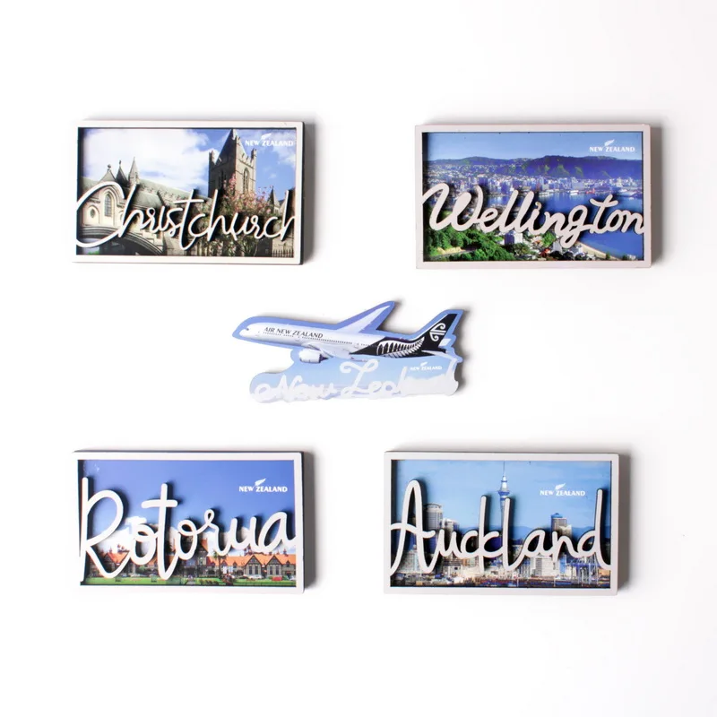 
Custom Sticker New Zealand Wholesale Mdf Souvenirs Fridge Magnet 