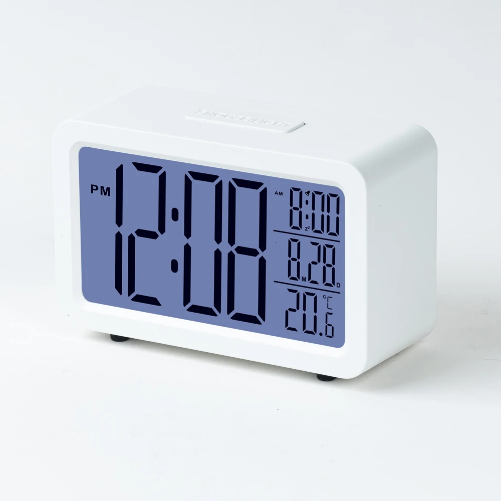 2023 Hot Abs Narrow Rim Large Screen Display Digital Alarm Clock RCC Electronic Clock